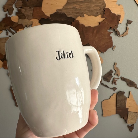 Rae Dunn Artisan Collection “Jetset” stamped 16 oz Ceramic Mug - Picture 3 of 5